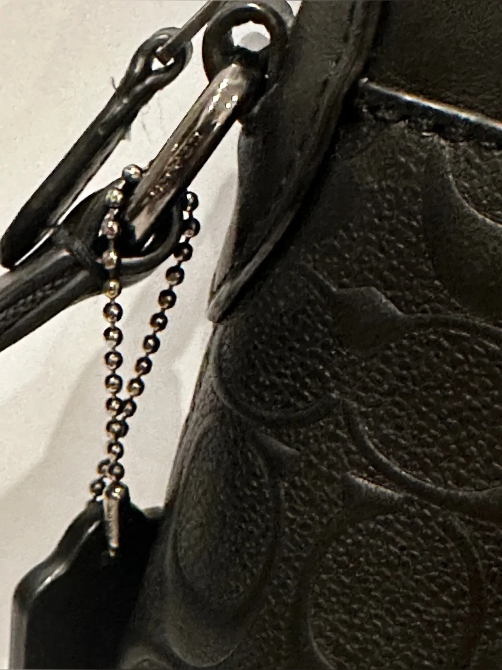 Coach Graham Signature Genuine Debossed Pebble Leather Unisex Crossbody Bag